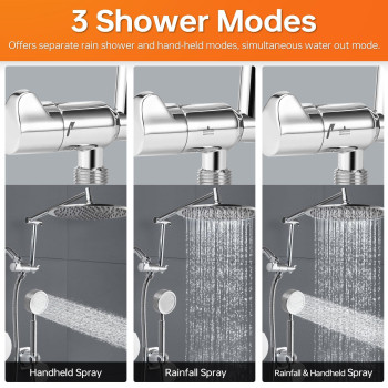 Matework 16 Inch Adjustable Shower Extension Arm With Diverter G12 Universal Thread Rain Shower Head Extension Arm Shower Ext