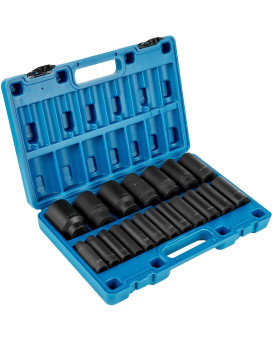 Vevor Impact Socket Set 12 19 Piece Impact Sockets Deep Socket 6Point Sockets 12 Inches Drive Socket Set Impact 38 Inc