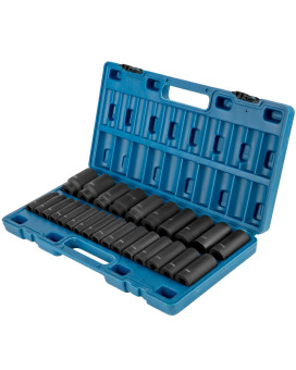 Vevor Impact Socket Set 12 26 Piece Impact Sockets Deep Socket 6Point Sockets 12 Inches Drive Socket Set Impact Metric