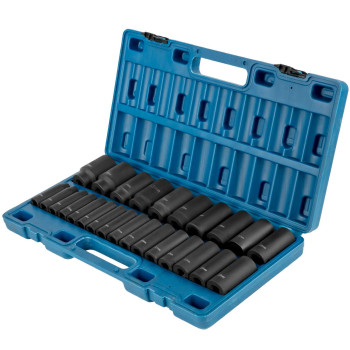 Vevor Impact Socket Set 12 26 Piece Impact Sockets Deep Socket 6Point Sockets 12 Inches Drive Socket Set Impact Metric