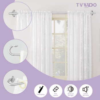 Tvwoo Wrap Around Curtain Rods Silver Curtain Rods 28 To 48 Inch 58 Inch Adjustable Blackout Curtain Rod Set Room Darkening Sin