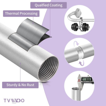 Tvwoo Wrap Around Curtain Rods Silver Curtain Rods 28 To 48 Inch 58 Inch Adjustable Blackout Curtain Rod Set Room Darkening Sin