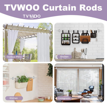 Tvwoo Wrap Around Curtain Rods Silver Curtain Rods 28 To 48 Inch 58 Inch Adjustable Blackout Curtain Rod Set Room Darkening Sin