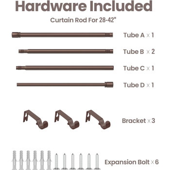 Box Space Curtain Rods For Windows 28 To 42 Inches 58 Inch Diameter Adjustable Length End Cap Style Curtain Rod Set Decorativ