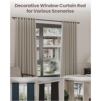 Box Space Curtain Rods For Windows 48 To 84 Inches Heavy Duty Curtain Rod Orb