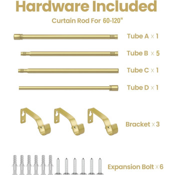 Box Space Curtain Rods For Windows 66 To 120 Inches 58 Inch Diameter Adjustable Length End Cap Style Curtain Rod Set Decorati