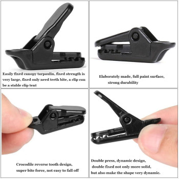 Tgpiao 20Pcs Tarp Clips Heavy Duty Lock Grip Tent Awning Clamp For Tarp