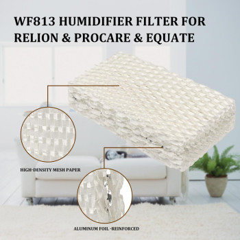 4 Pack Wf813 Eqwf813 Humidifier Filters Compatible With Equate Eqwf813 Eq2119Ul Relion Rcm832 Rcm832N Procare Pccm832N Co