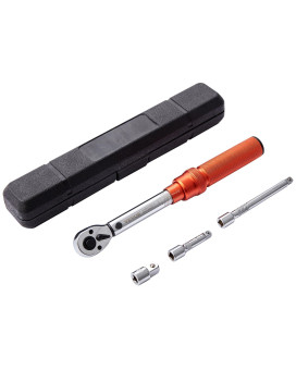 Vevor 14Inch Drive Click Torque Wrench 20200Inlb323Nm Mechanical Dual Range Scales Dualdirection Adjustable With Adapt