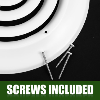 Therwen 2 Pieces 10 Inch Round Vent Cover Ceiling Diffuser Hvac Vent Duct Cover Replacement With Screws To Install Fitting In