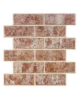 Commomy 10 Pcs 3D Faux Brick Wall Panels 118X118 Small Size Ultralight Pvc Peel And Stick Brick Tiles Farmhouse Diy Self