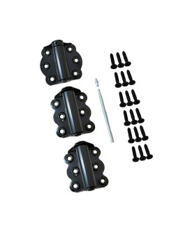 Qcaa Door Spring Hinges 234 Each Set Including 2 Pcs Self Closing And 1 Pc Adjustable Self Closing Door Hinge Black 1 Se