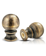 Ball Lamp Finial Cap Knob For Lamp Shade Top Solid Lamp Finial Caps Heavy Metal Top Screw Finial For Black Lamp Shade Holder Ant