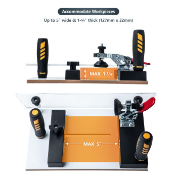 Powertec Rail Coping Sled For Router Tables Professional Precise Cutting Rail For Cabinet Door Joints Drawer Fronts And Woodwo