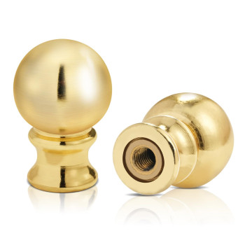 Ball Lamp Finial Cap Knob For Lamp Shade Top Solid Lamp Finial Caps Heavy Metal Top Screw Finial For Black Lamp Shade Holder Ant