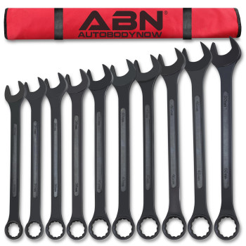 Abn Large Combination Wrench Set 33 To 50Mm Metric 10 Piece Jumbo Open End Wrench Set