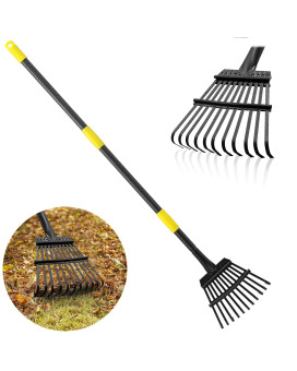 Rake For Leaves Leaf Garden Rake Yard Rakes For Lawns Heavy Duty Metal Tools With 9 Small Narrow Rake Head 37 79 Adj