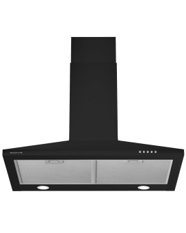 Soonye Black Range Hood 30 Inches 450 Cfm Stainless Steel Wall Mount Range Hoods Hood Vent For Kitchen With Ductedductless Conv