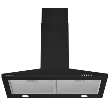 Soonye Black Range Hood 30 Inches 450 Cfm Stainless Steel Wall Mount Range Hoods Hood Vent For Kitchen With Ductedductless Conv