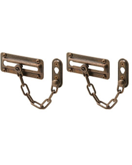 Defender Security U 10533 Antique Brass Chain Door Guard Single Pack Pack Of 2