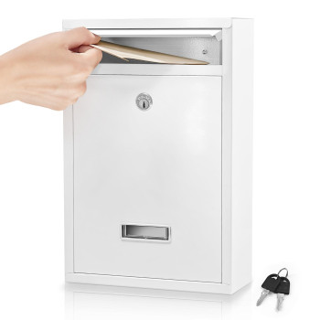 Mailbox Wall Mounted Key Lock Mail Boxes 33 D X 85 W X 126 H Weatherproof Secure Mail Box Key Lock Mail Boxes Outdo