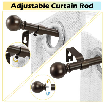 Bronze Curtain Rods 48 To 84 Inches47 Feet 58 Inch Splicing Drapery Rods Small Curtain Rods Set Size 3688 Bronze