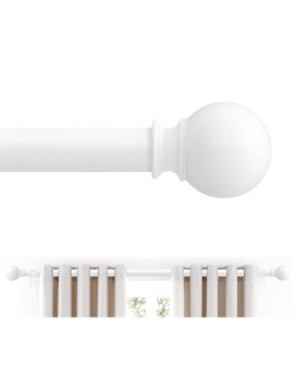 White Curtain Rods 66 To 120 Inches5510 Feet 58 Inch Splicing Drapery Rods Small Curtain Rods Set Size 36120 White