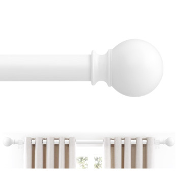 White Curtain Rods 66 To 120 Inches5510 Feet 58 Inch Splicing Drapery Rods Small Curtain Rods Set Size 36120 White