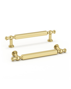 Haliwu 10 Packbrushed Gold Cabinet Pulls Kitchen Cabinet Handles Gold Drawer Pulls Dresser Handles 334 Inch96Mm Hole Cent