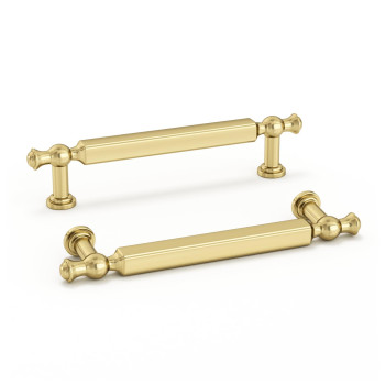 Haliwu 10 Packbrushed Gold Cabinet Pulls Kitchen Cabinet Handles Gold Drawer Pulls Dresser Handles 334 Inch96Mm Hole Cent