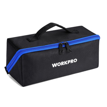 Workpro Tool Bag 10 Wide Mouth Utility Tool Bag With Zipper Heavy Duty Tool Storage Bag Multipurpose Tool Case Small Tool B