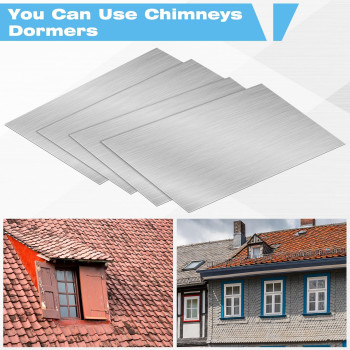 Therwen 5 X 7 Inch Flashing Aluminum Flashing Sheet Metal Roof Flashings For Shed Weatherproofing Areas Of Roof Around Chimneys