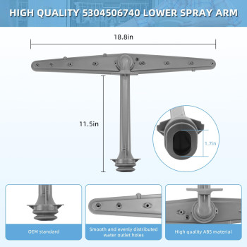 5304506740 Dishwasher Center Wash Arm Fit For Frigidaire Crosley Dishwasher 5304506740 Dishwasher Spray Arm Replaces 53044981