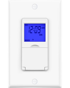 Bnlink 7 Day Programmable Astronomical Timer Switch Sunrise Sunset Programmable Light Switch Timer In Wall Neutral Wire Requi