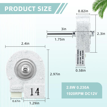 Ami Parts Da3100146J Evaporator Fan Motor Refrigerator Bldc Motor 1920 Dc12V 230Ma 28W Fit For Samsung Refrigerator Repla