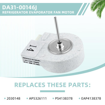 Ami Parts Da3100146J Evaporator Fan Motor Refrigerator Bldc Motor 1920 Dc12V 230Ma 28W Fit For Samsung Refrigerator Repla