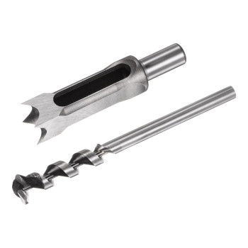 Uxcell Square Hole Drill Bit 1 Highcarbon Steel Hollow Chisel Mortise Power Tool For Woodworking