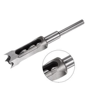 Uxcell Square Hole Drill Bit 1 Highcarbon Steel Hollow Chisel Mortise Power Tool For Woodworking