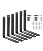 Heavy Duty Shelf Bracket 12 Inch For Diy Floating Shelves 15 Inch Thick L Brackets For Shelves Max Load 150 Lbs 6 Pack 12