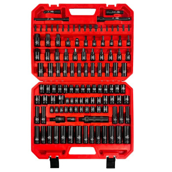 Yiyitools 119Pcs 12 And 38Drive Impact Socket Set Crv Steel Deep Shallow821Mm 381516 Deep1022Mm 71678