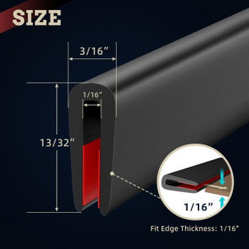 20Ft U Channel Rubber Edge Trim Black Vinyl Edge Trim Selfadhesive Plastic Edge Trim Edge Protector For Sheet Metal Glasses