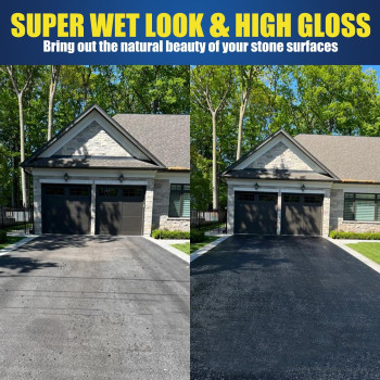 Paver Sealer Wet Look Stone Sealer 32Oz946Ml Color Enhancing Driveway Sealer With Longlasting Gloss Protection Stain Proof