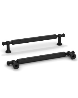 Goldenwarm 10 Pack Black Cabinet Handles 5In Cabinet Pulls Matte Black Cabinet Pulls Kitchen Cabinet Handles Zinc Alloy Cabinet