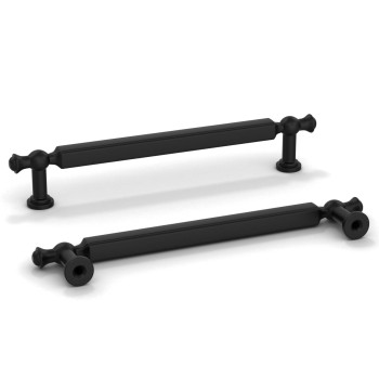 Goldenwarm 10 Pack Black Cabinet Handles 5In Cabinet Pulls Matte Black Cabinet Pulls Kitchen Cabinet Handles Zinc Alloy Cabinet