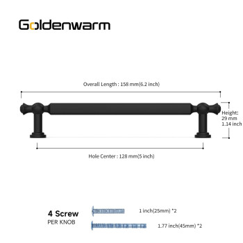 Goldenwarm 10 Pack Black Cabinet Handles 5In Cabinet Pulls Matte Black Cabinet Pulls Kitchen Cabinet Handles Zinc Alloy Cabinet