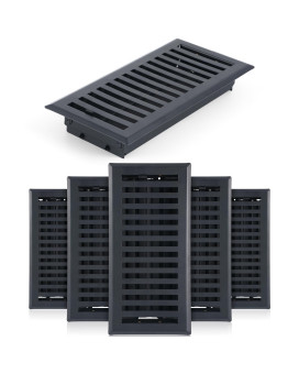 Yaocom 6 Pcs Floor Register 4 X 10 Vent Covers Heavy Duty Floor Register Metal Vent Covers With Adjustment Damper Rust Proof