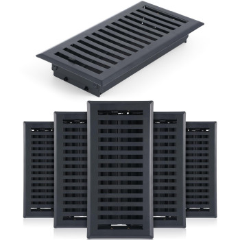 Yaocom 6 Pcs Floor Register 4 X 10 Vent Covers Heavy Duty Floor Register Metal Vent Covers With Adjustment Damper Rust Proof