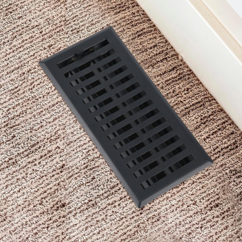 Yaocom 6 Pcs Floor Register 4 X 10 Vent Covers Heavy Duty Floor Register Metal Vent Covers With Adjustment Damper Rust Proof