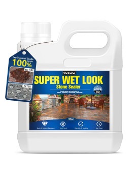 Super Wet Look Stone Sealer32Oz946Ml Durable Longlasting Protection With High Gloss Finsh Stain Proof Against Water Dama