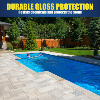 Super Wet Look Stone Sealer32Oz946Ml Durable Longlasting Protection With High Gloss Finsh Stain Proof Against Water Dama